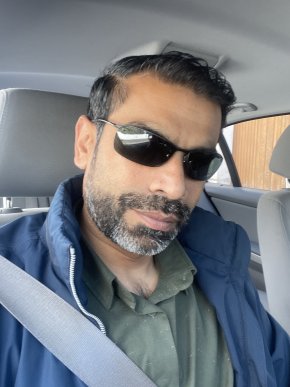 Handsome handsome man looking forward in good relationships 